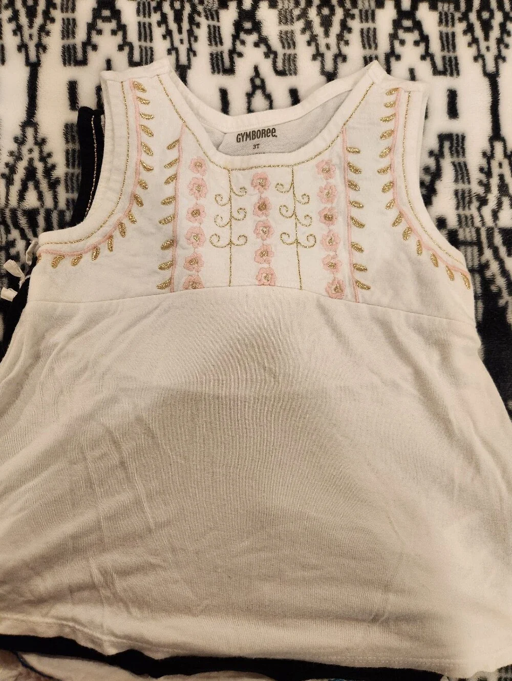 Gymboree Kids Embroidered Tank Dresses - White & Black Options, Size 3T